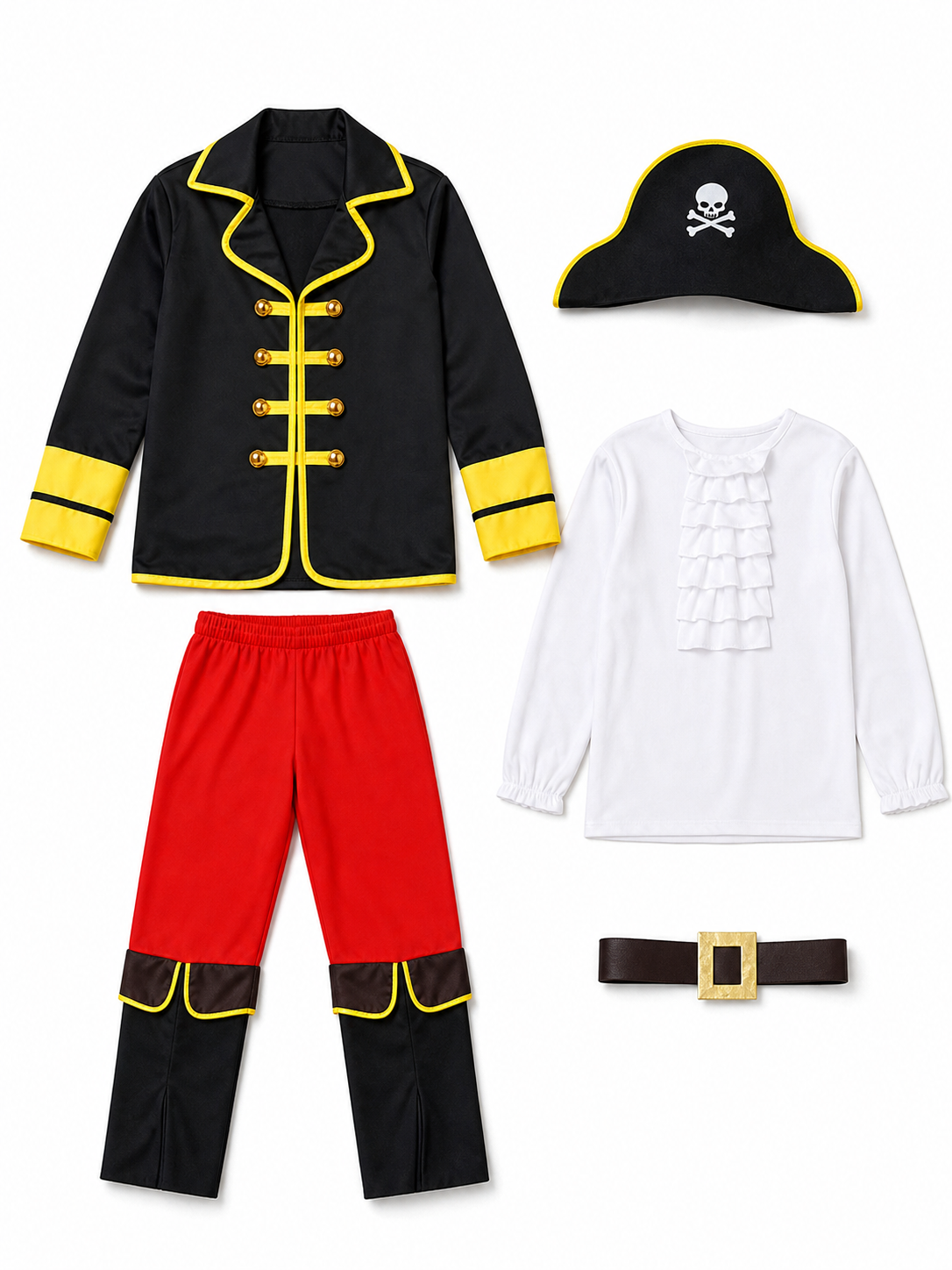 Halloween Pirate Costume, Hat Included included items