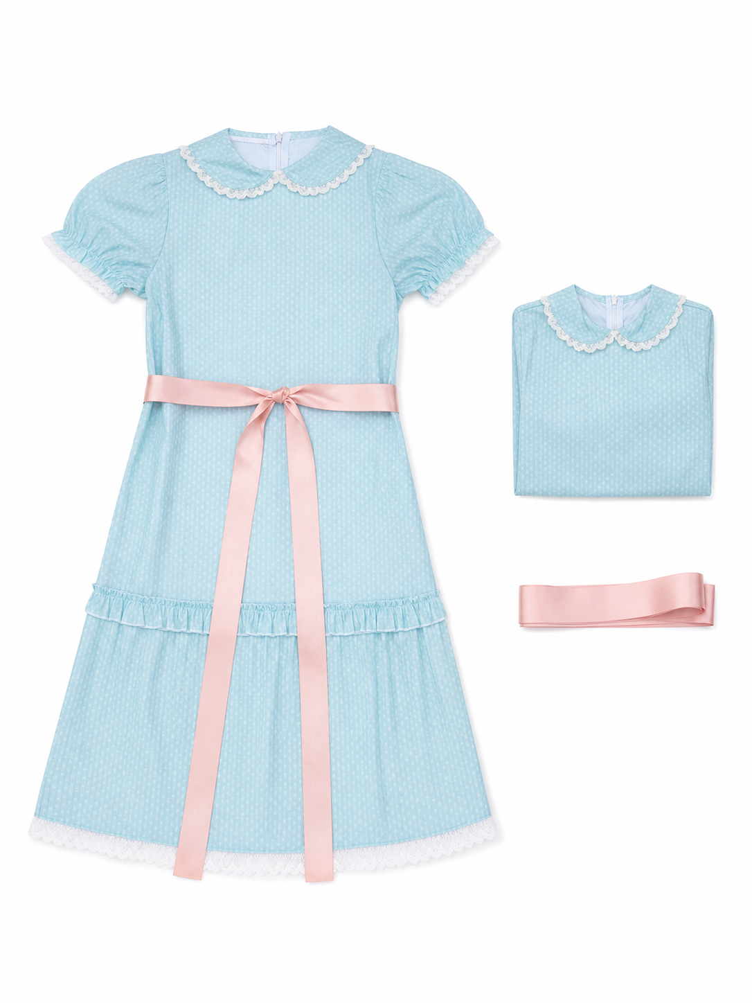 Shining Cosplay Dress with Collar and Sash