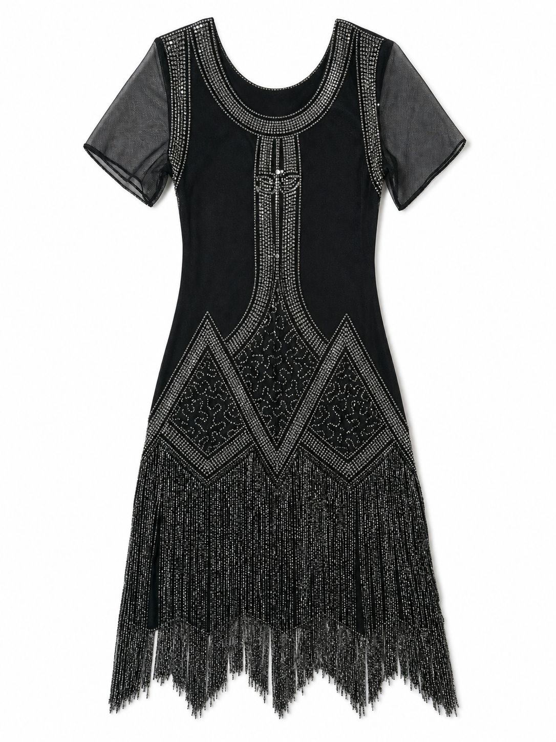 Vintage Fringe and Sequin Party Dress