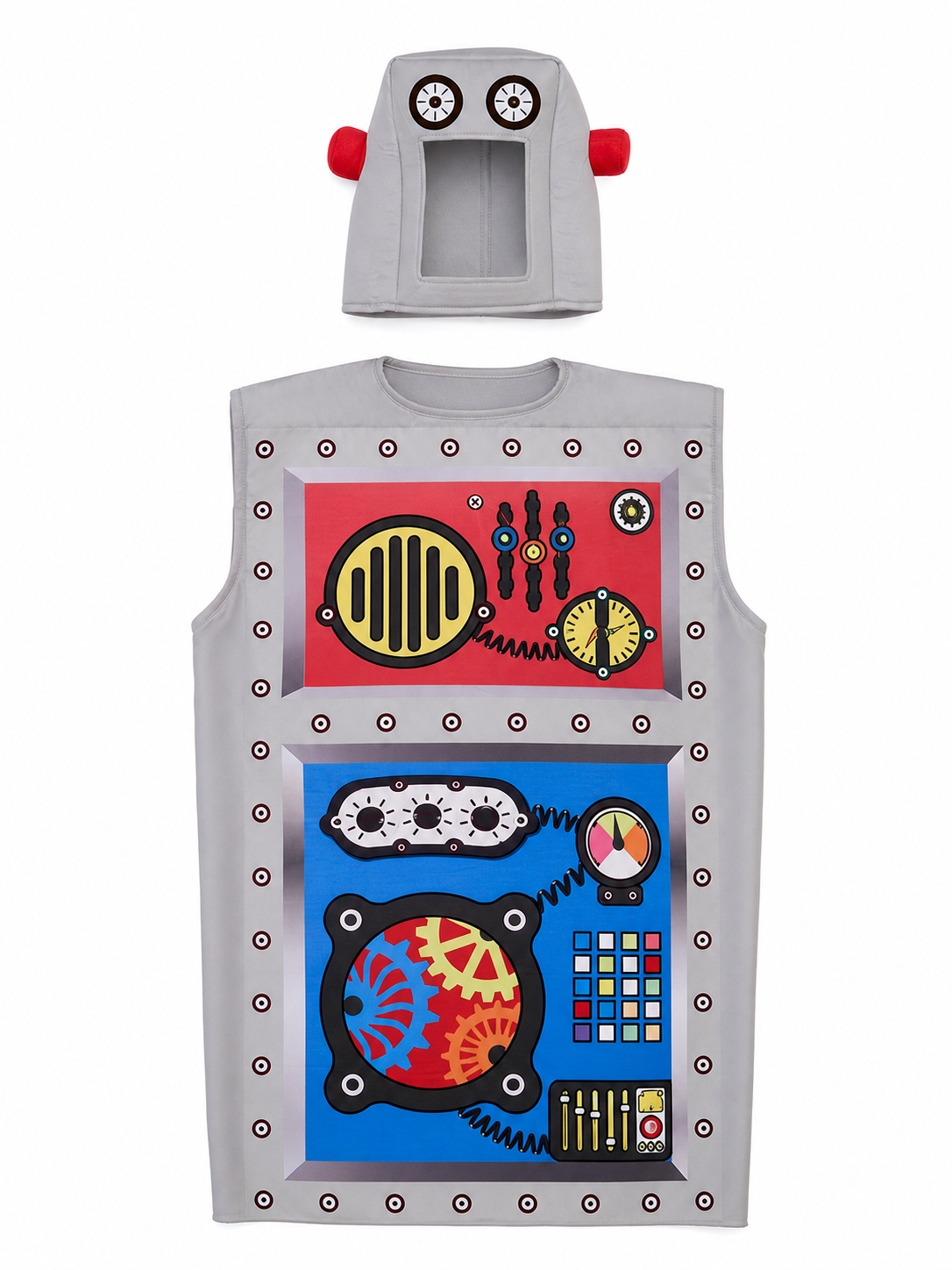Robot Costume with Helmet for Halloween and Parties