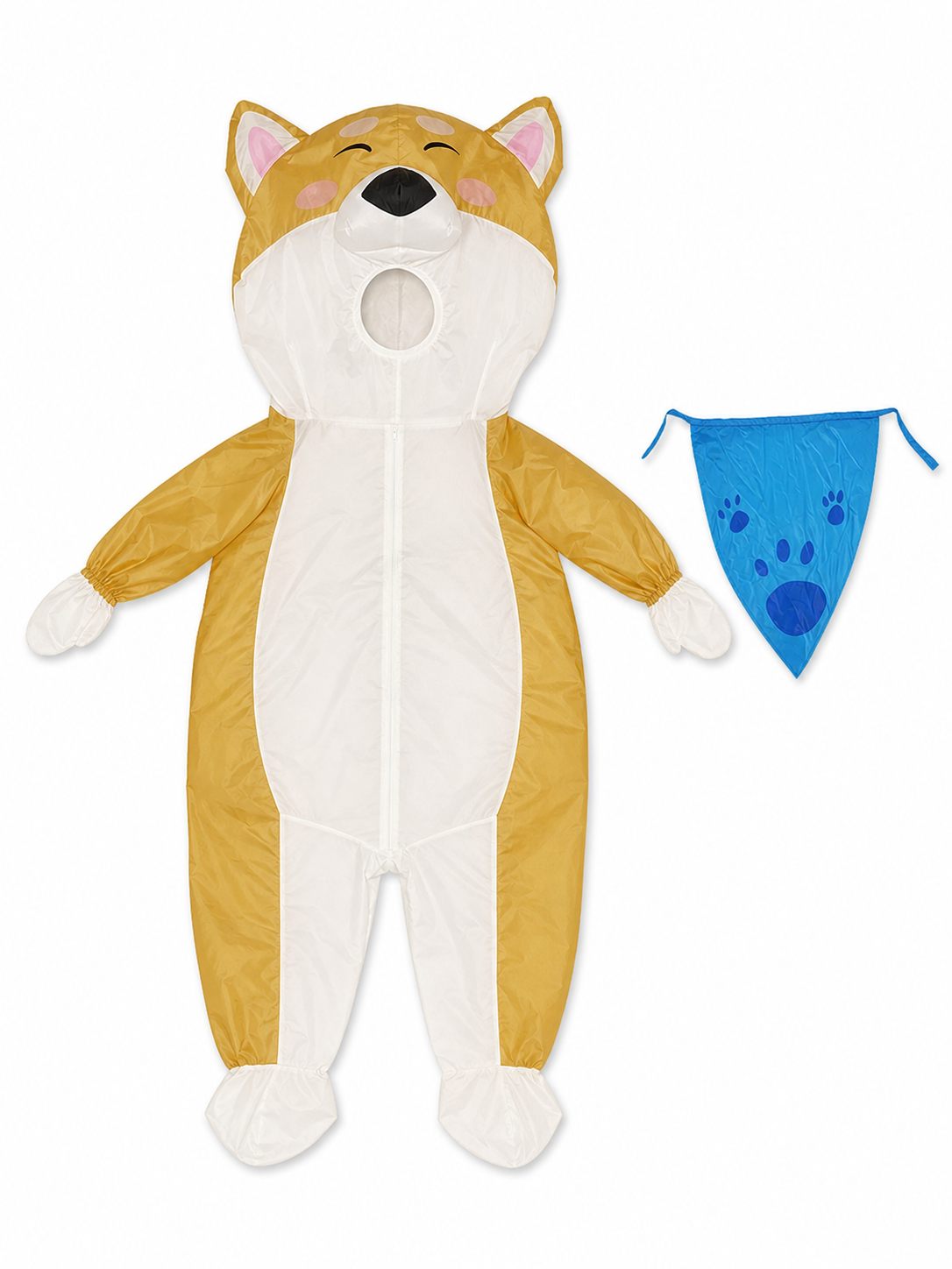 Inflatable Shiba Inu Costume with Blue Bandana