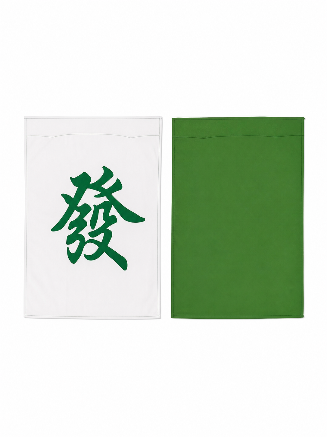 Costume Tunic with Chinese Character, White and Green