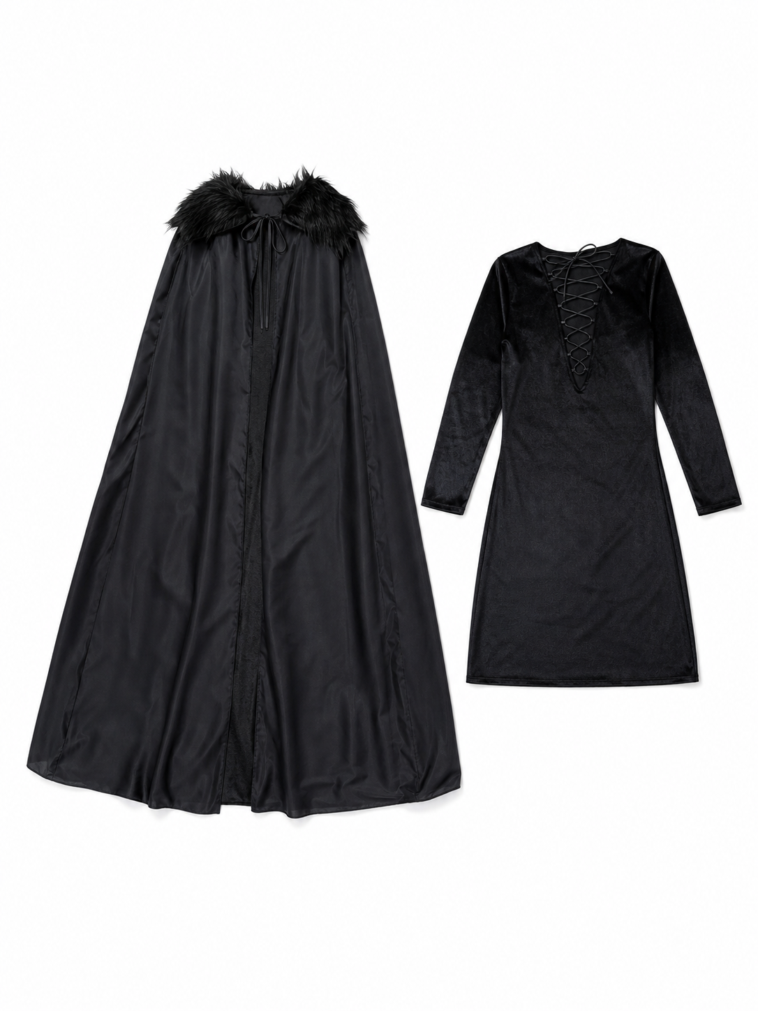 Halloween Costume with Cape and Horns