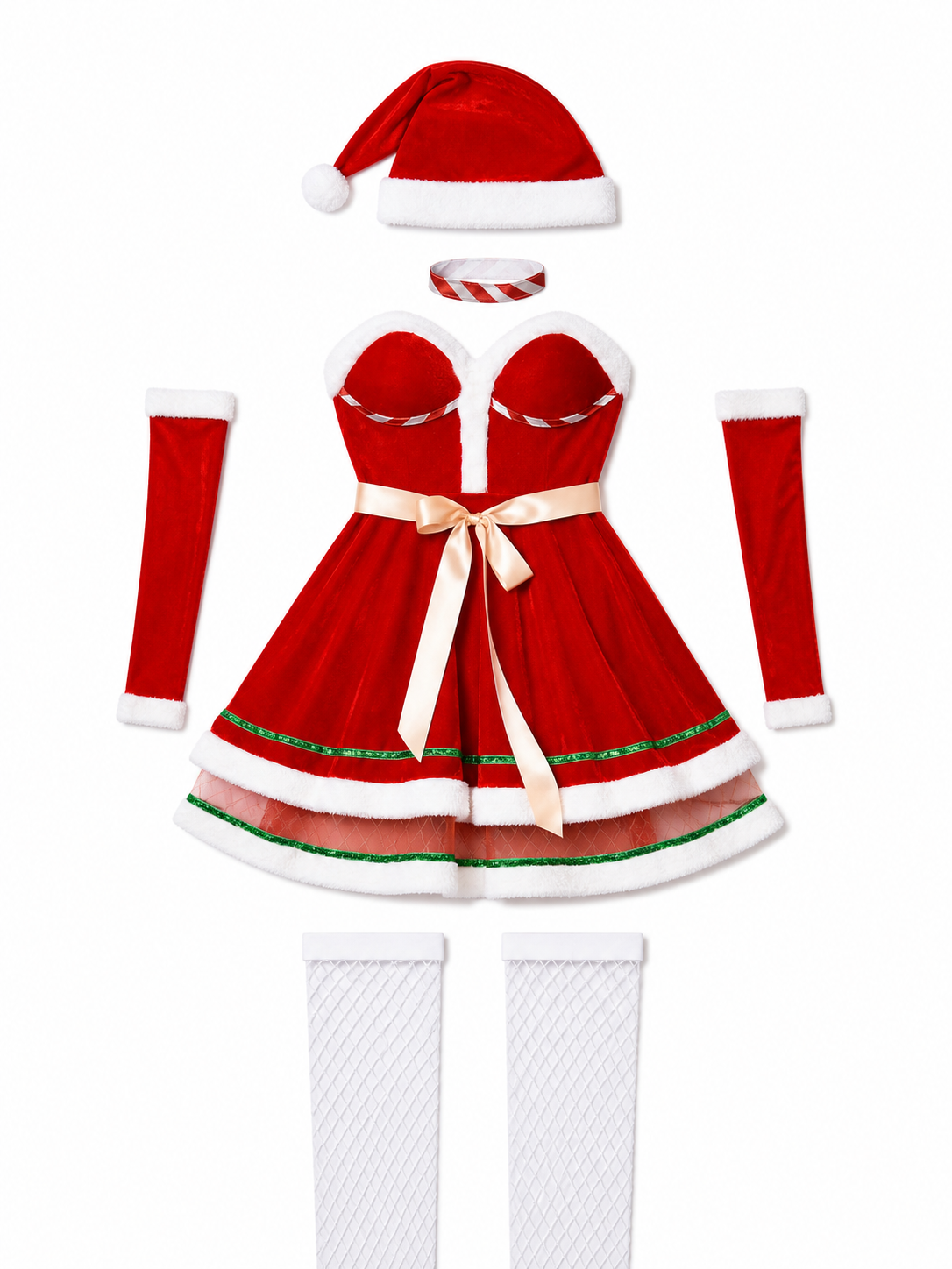 Christmas Carnival Dress with a Full Skirt