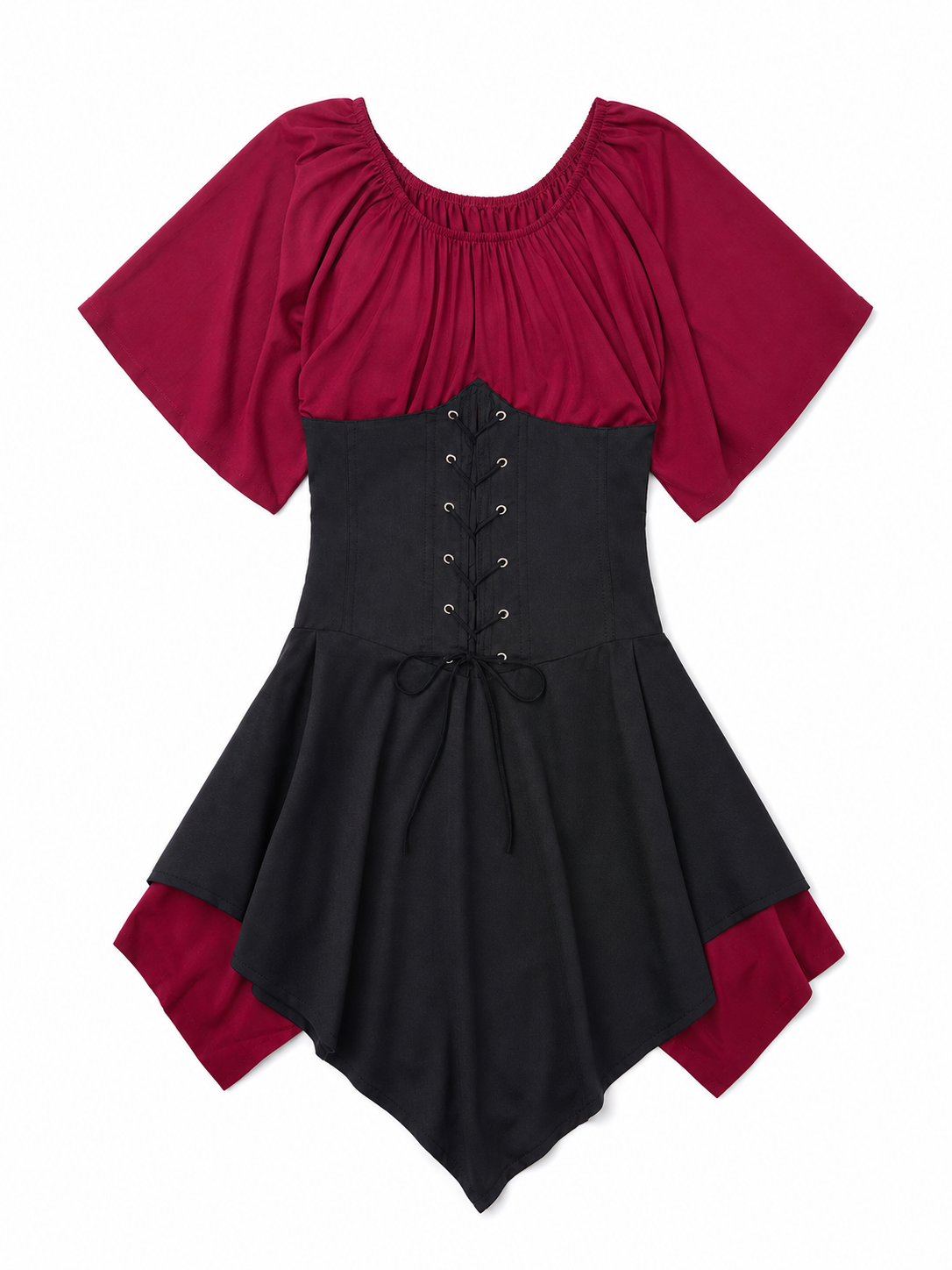 Gothic-Style Costume Dress with Corset Panel