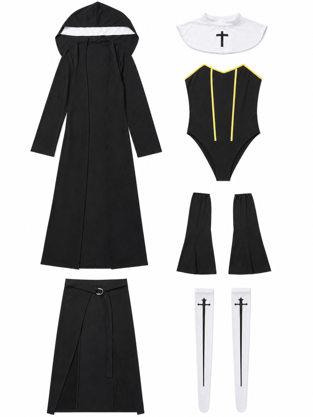 Hooded Cosplay and Halloween Costume included items