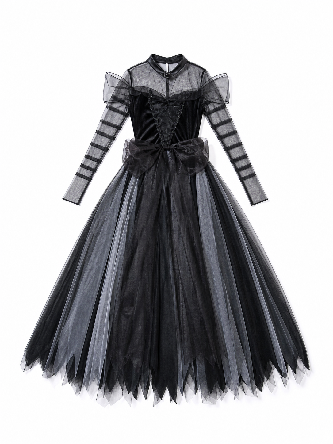 Gothic Witch Costume Dress with Full Skirt