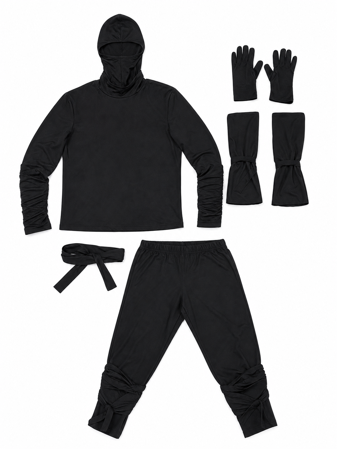 Ninja Costume for Cosplay, Role Play, and Stage Performances included items