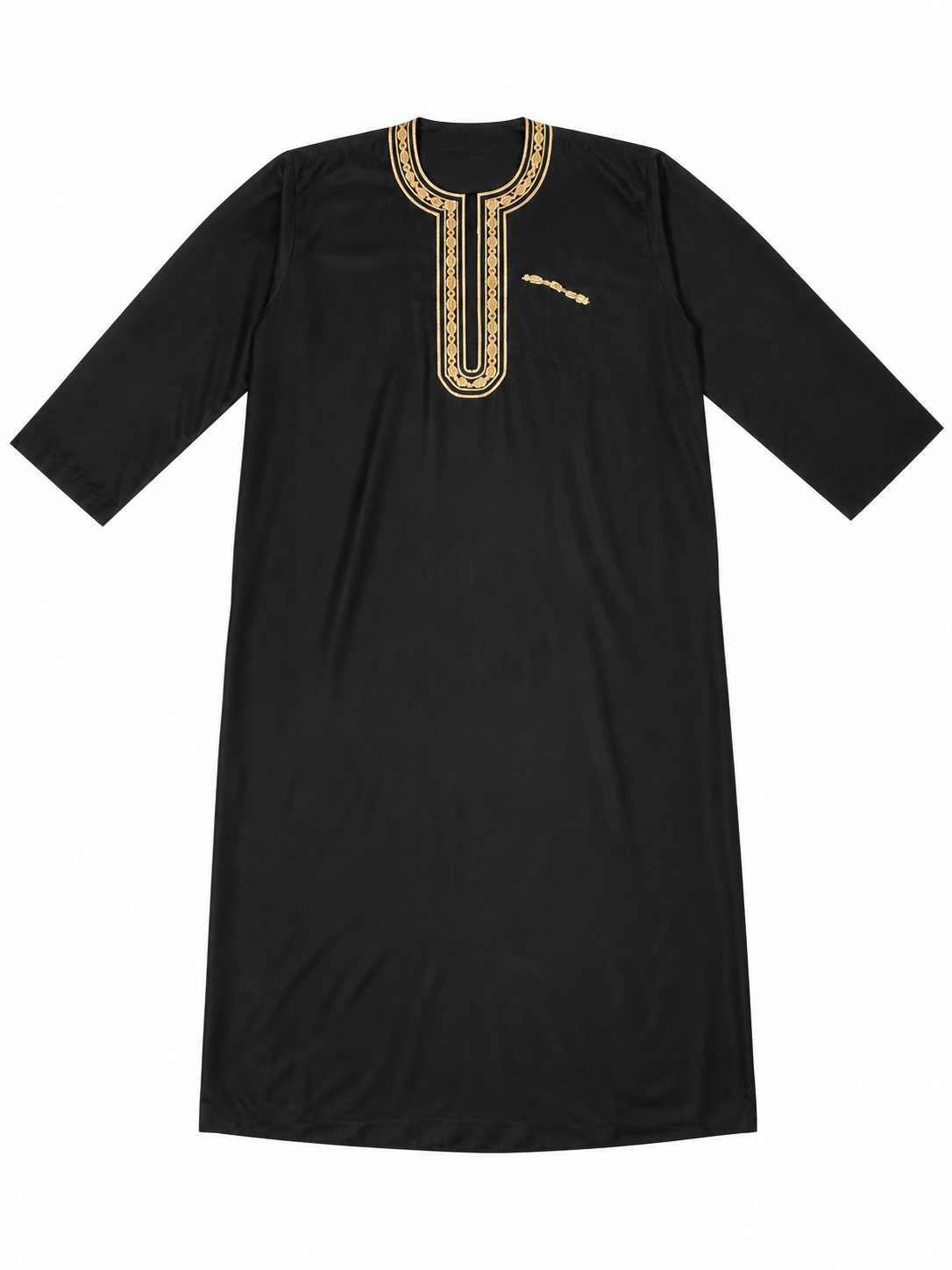 Long loose-fitting Islamic tunic with embroidery