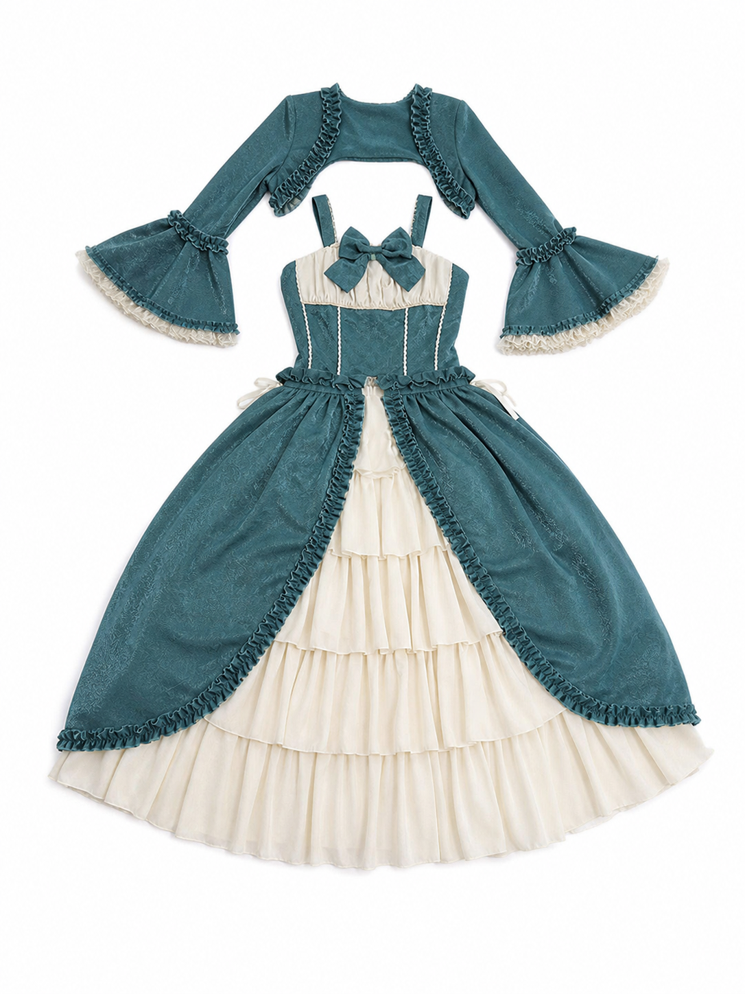 Gothic Victorian-Style Dress with a Bow