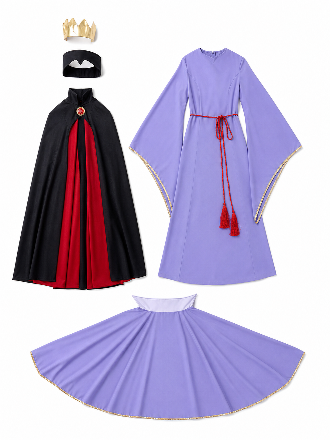 Queen Costume: Dress, Cloak, Crown included items