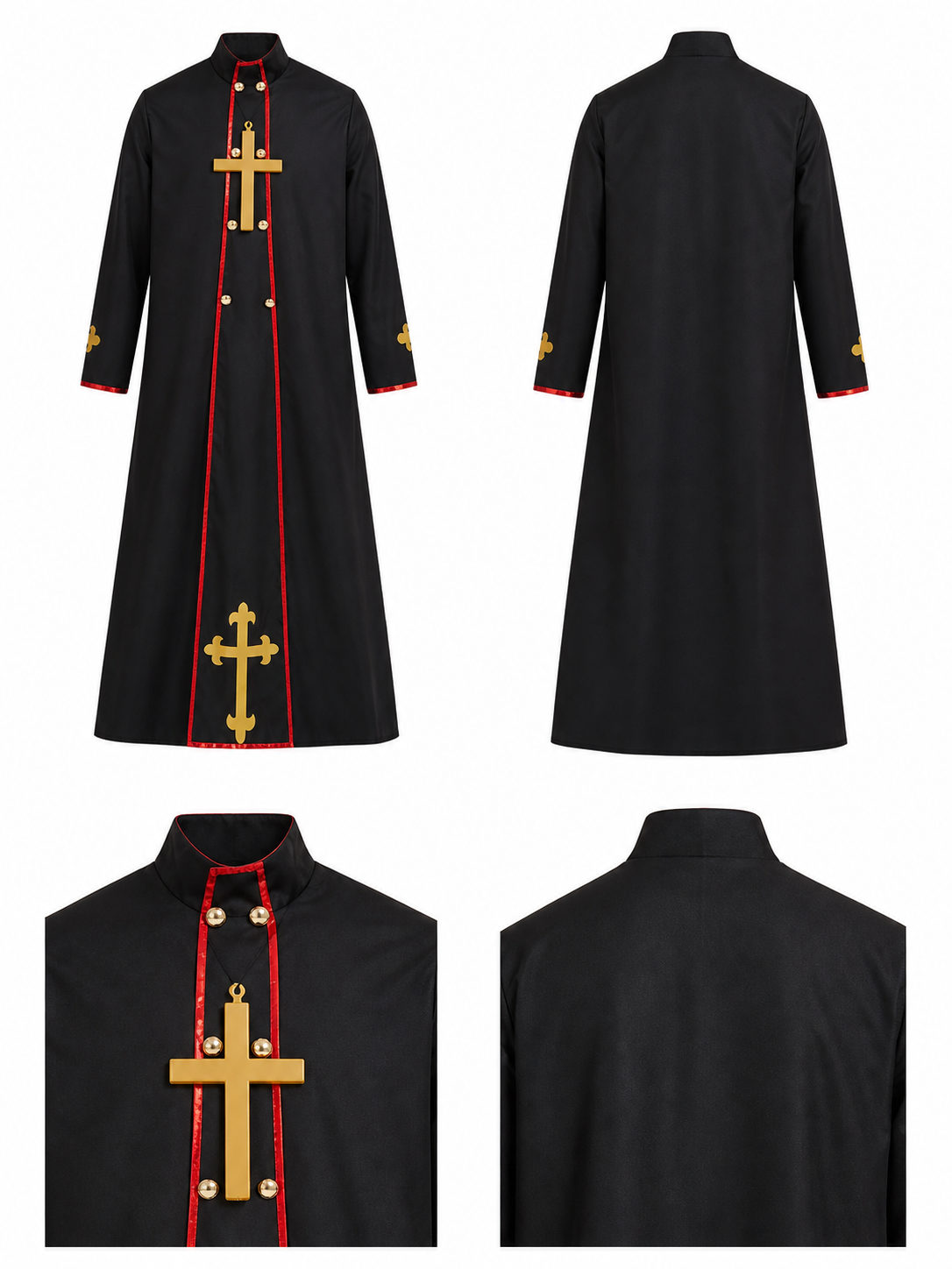 Religious Robe with Crosses and Red Trim