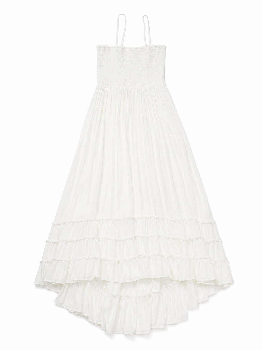 White Boho Maxi Dress with Open Back