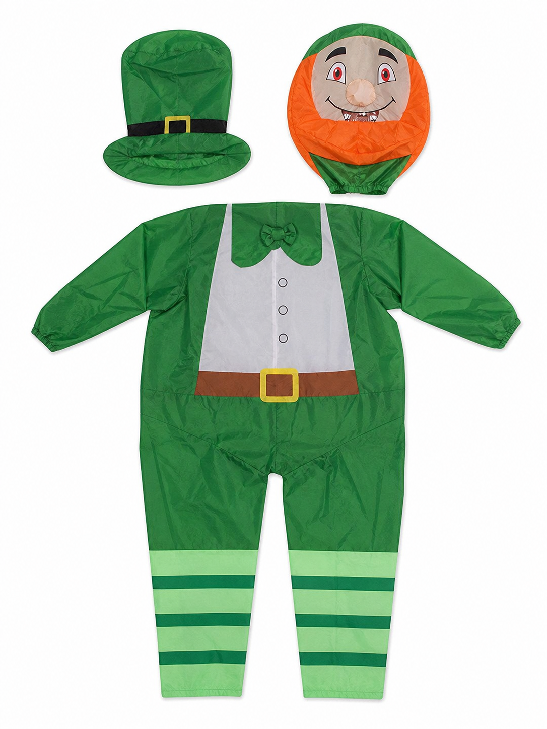 Green Inflatable Leprechaun Costume for Celebrations included items