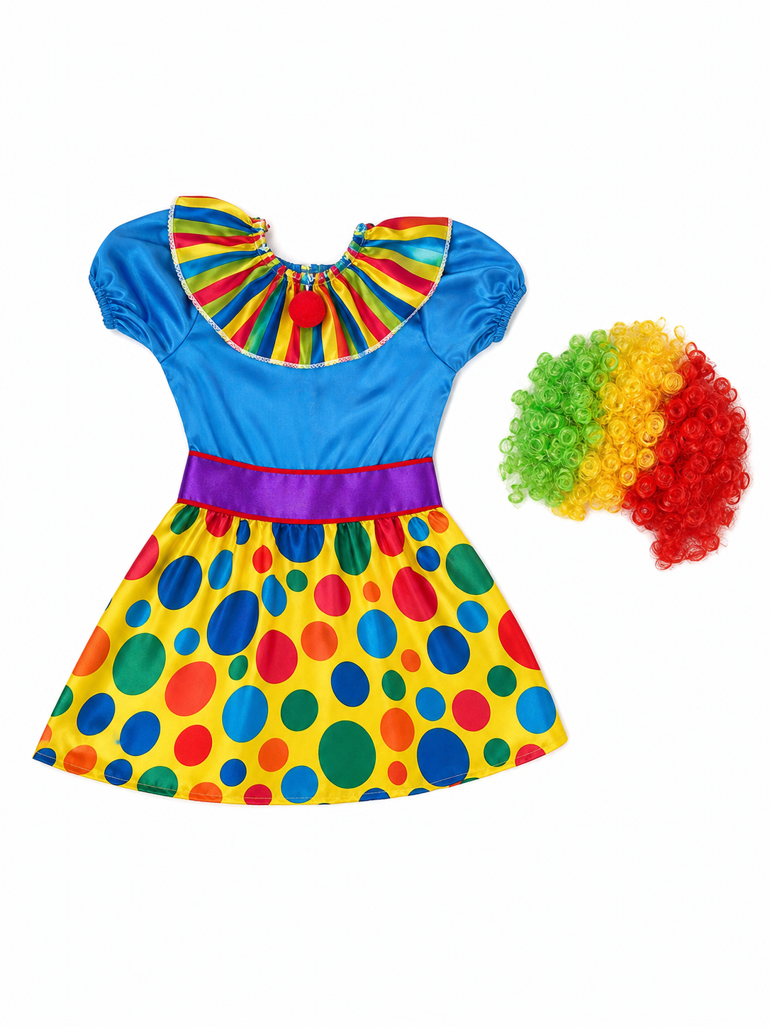 Clown Costume Dress with Hat