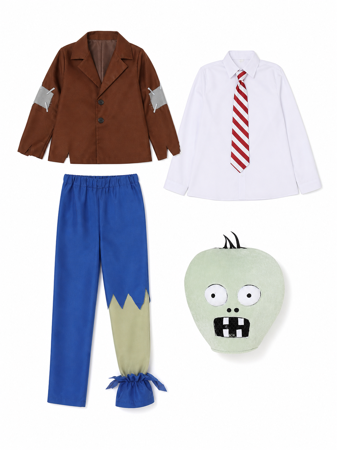 Zombie Costume with Oversized Head