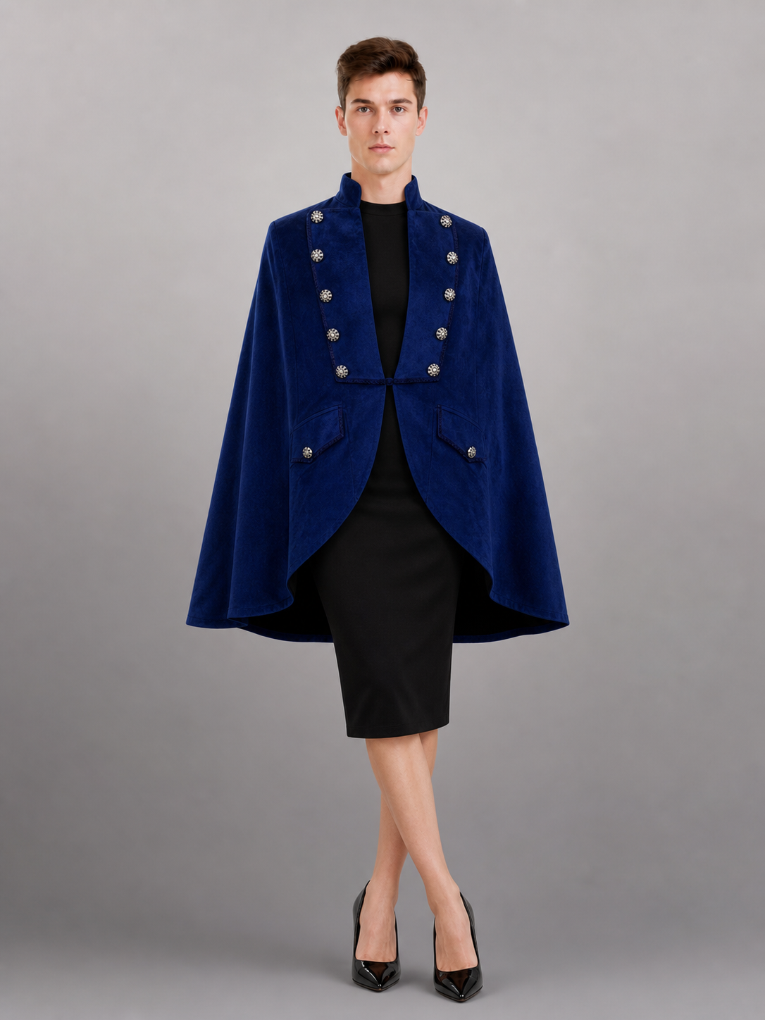 Blue Steampunk Tailcoat Jacket with Long Tails included items