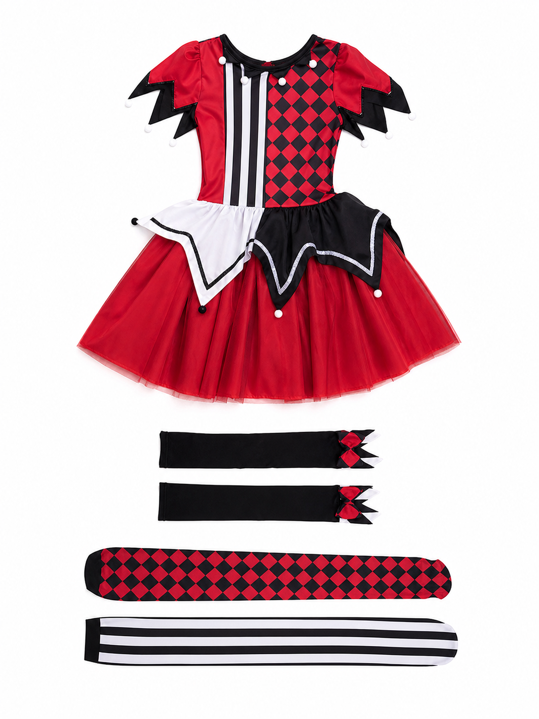Harlequin Jester Costume for Halloween and the Stage