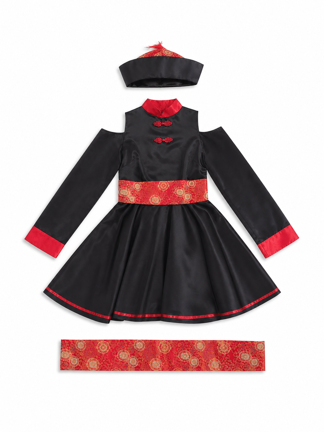 This costume dress is designed for striking theatrical-style looks and is