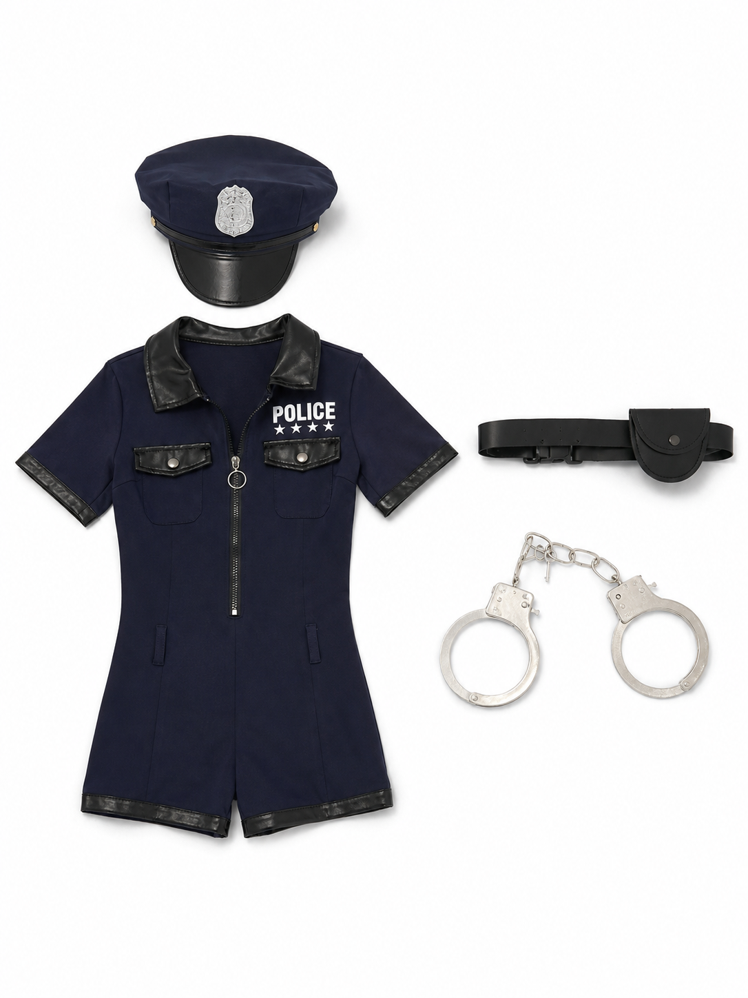 Police cosplay costume with cap