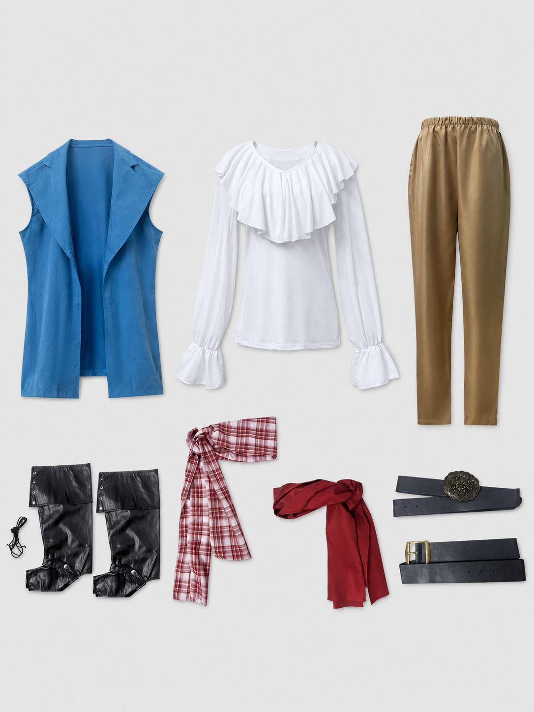 Pirate Costume with Vest, Shirt, and Pants