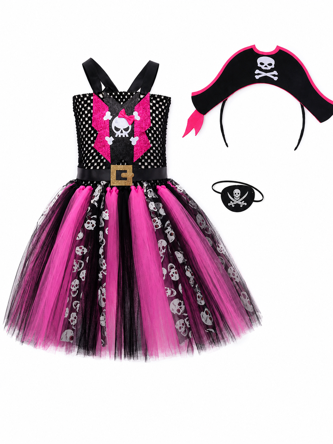 Pirate Costume: Dress with Skirt and Headband included items