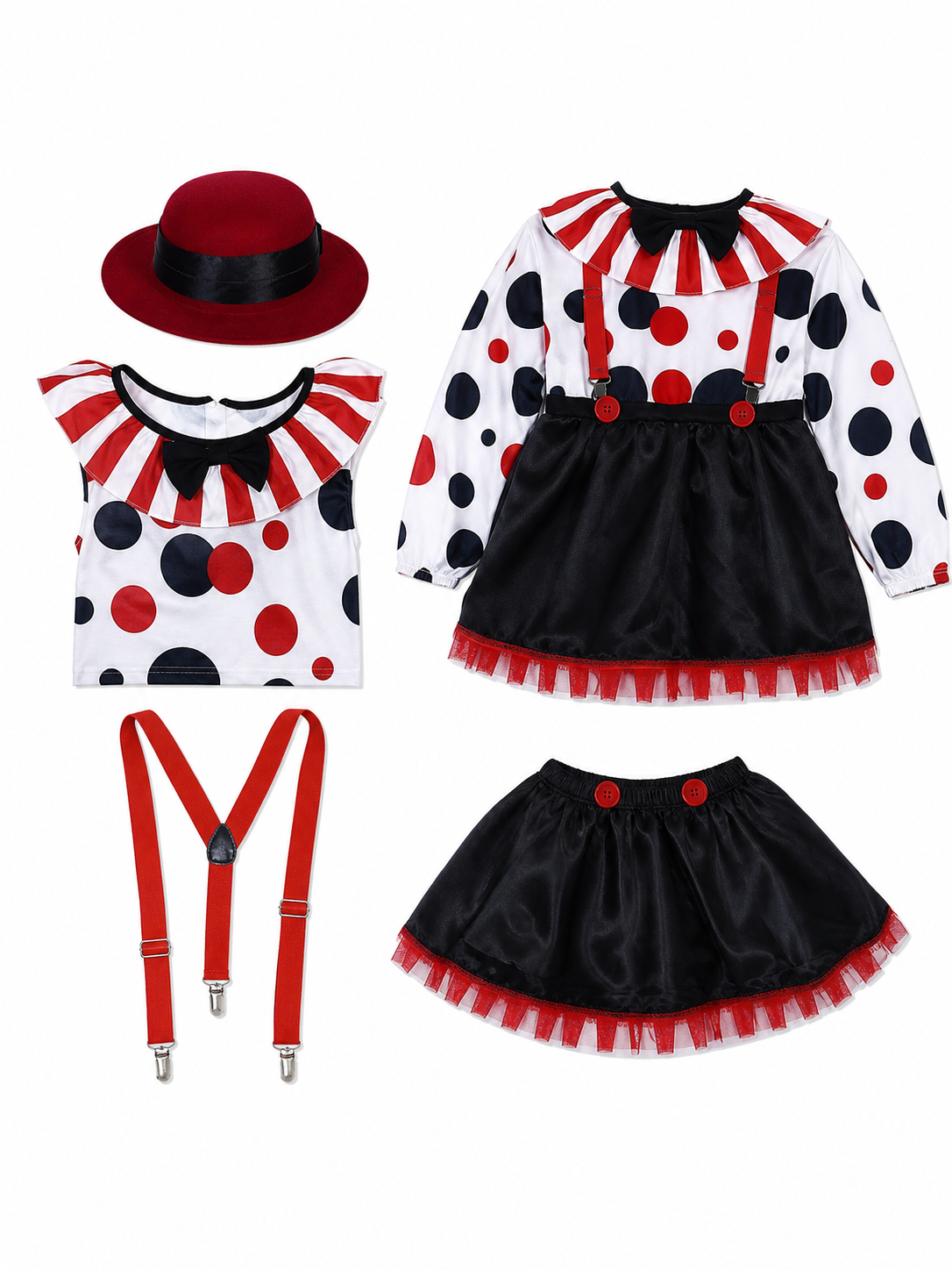 Halloween Clown Costume for Stage Performances included items