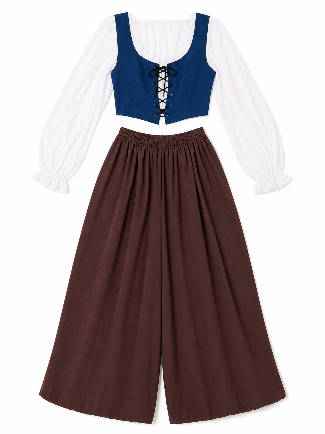 Retro Renaissance-Style Dress with Corset Lacing included items