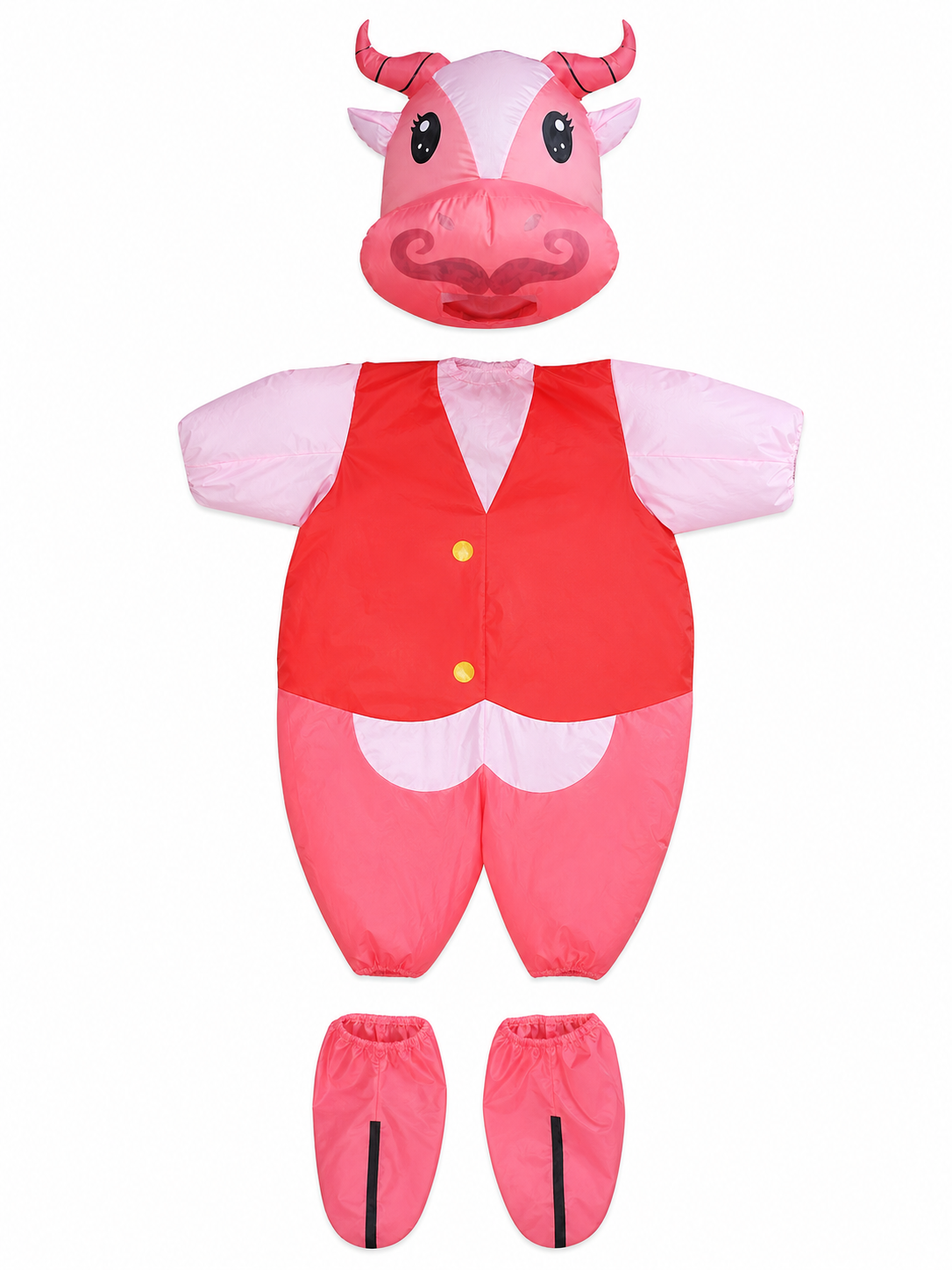 Inflatable Bull Costume with Horns for Parties included items