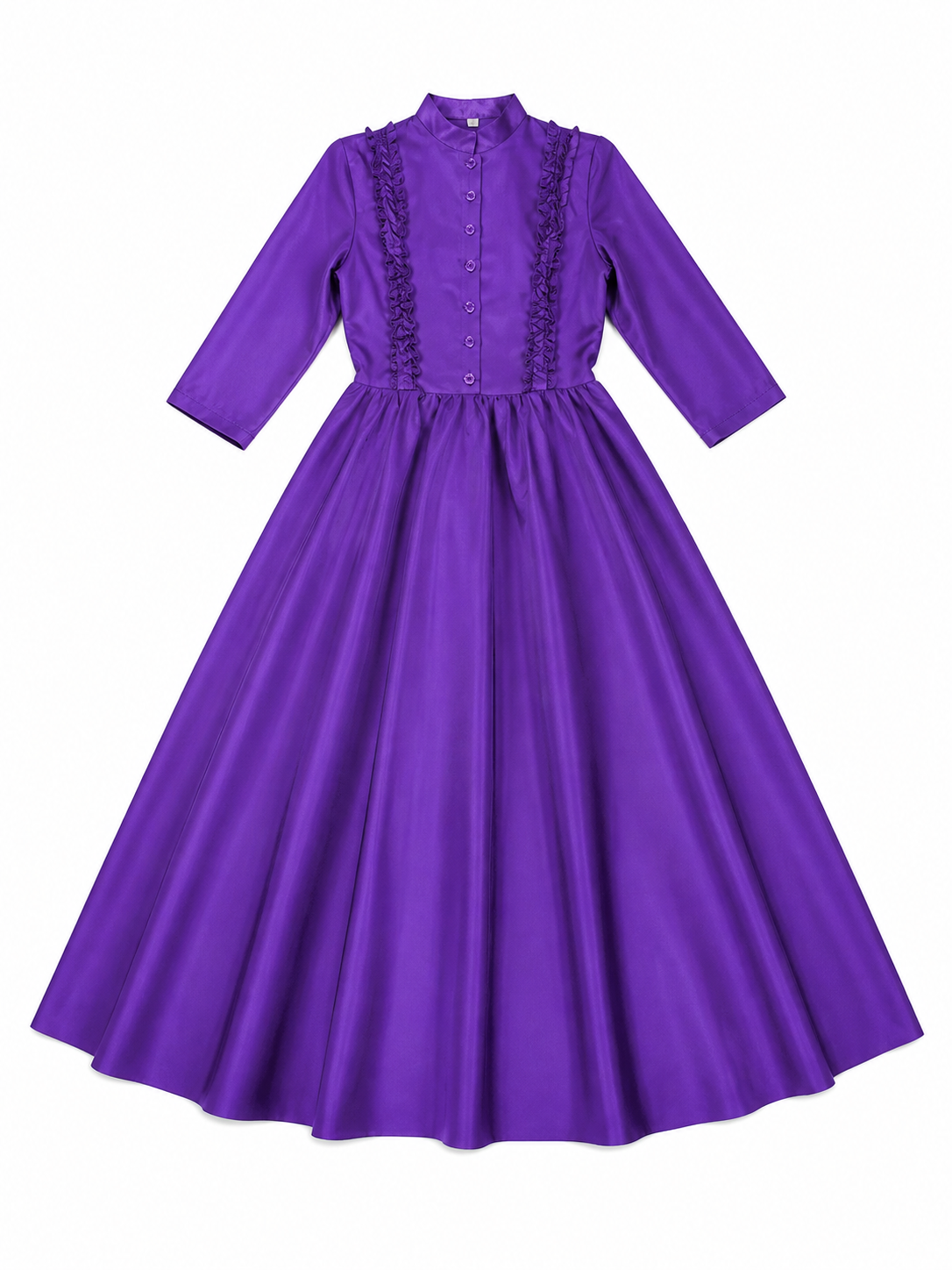 Gothic Victorian Dress with Stand Collar