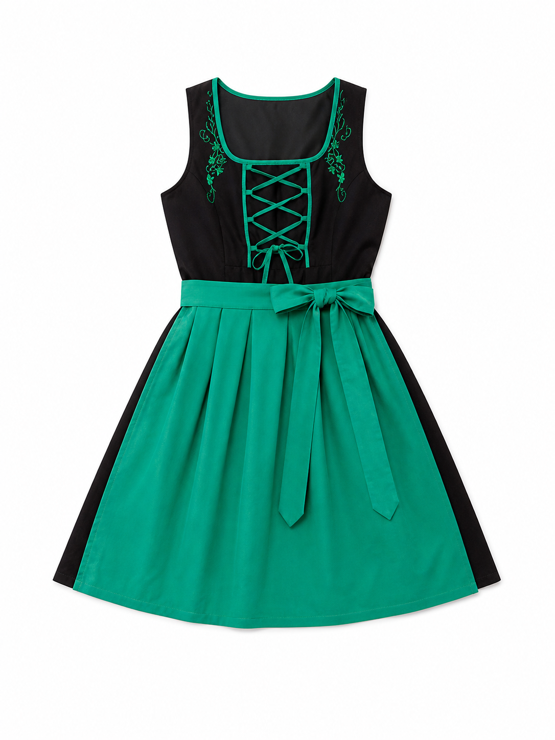 Alpine-Style Dirndl Dress with Apron