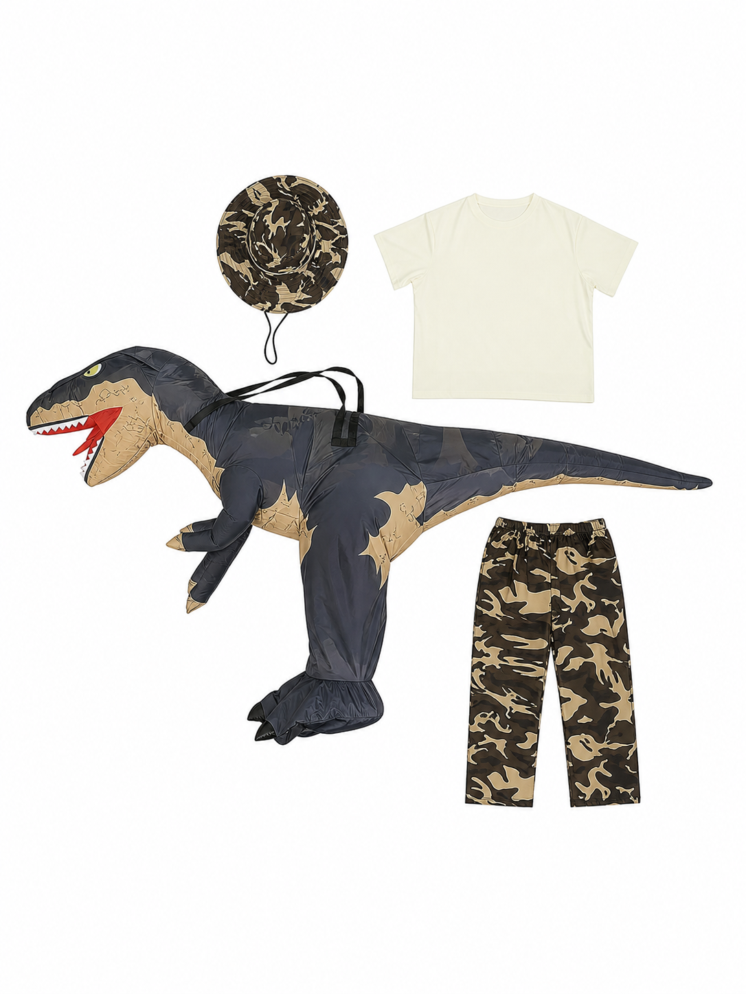 Inflatable Dinosaur Costume for Parties and Cosplay included items