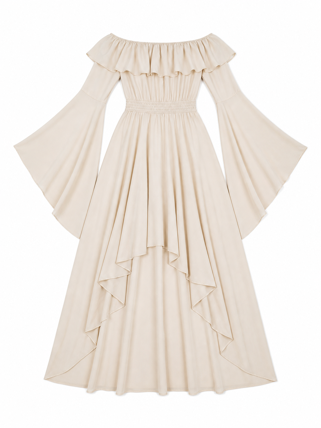 Red Off-the-Shoulder Maxi Evening Dress