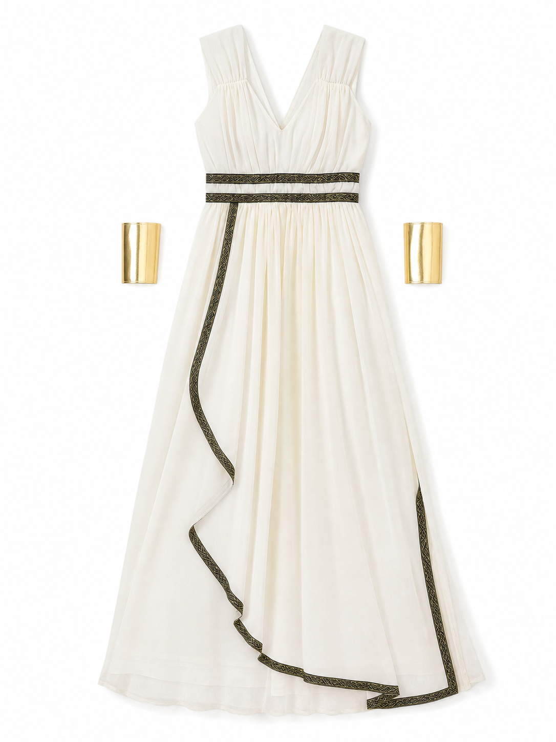 Egyptian-Style Cosplay Dress with Decorative Details