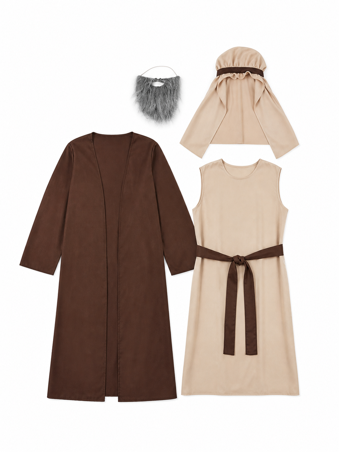 Biblical Elder Costume with Robe and Beard