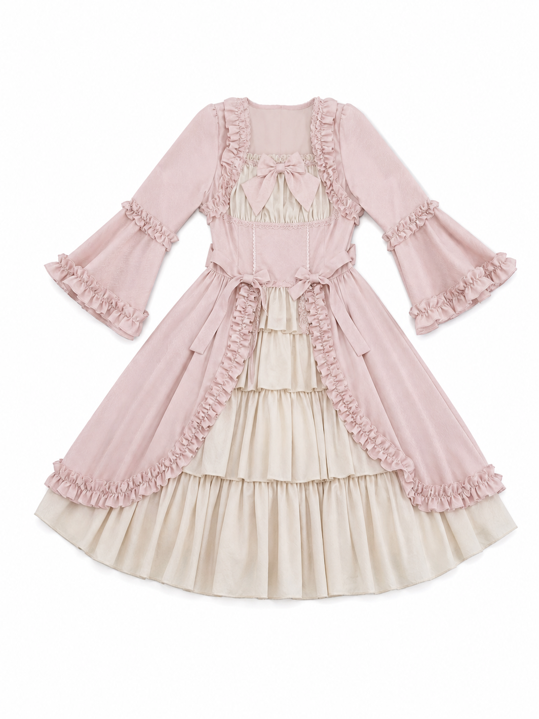 Vintage Rococo-Style Gothic Dress with Ruffles