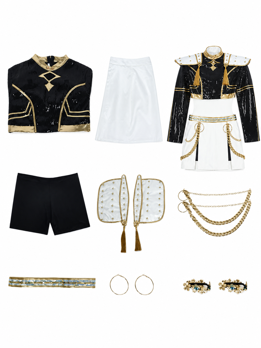 Zoe Black and Gold Stage Cosplay Costume