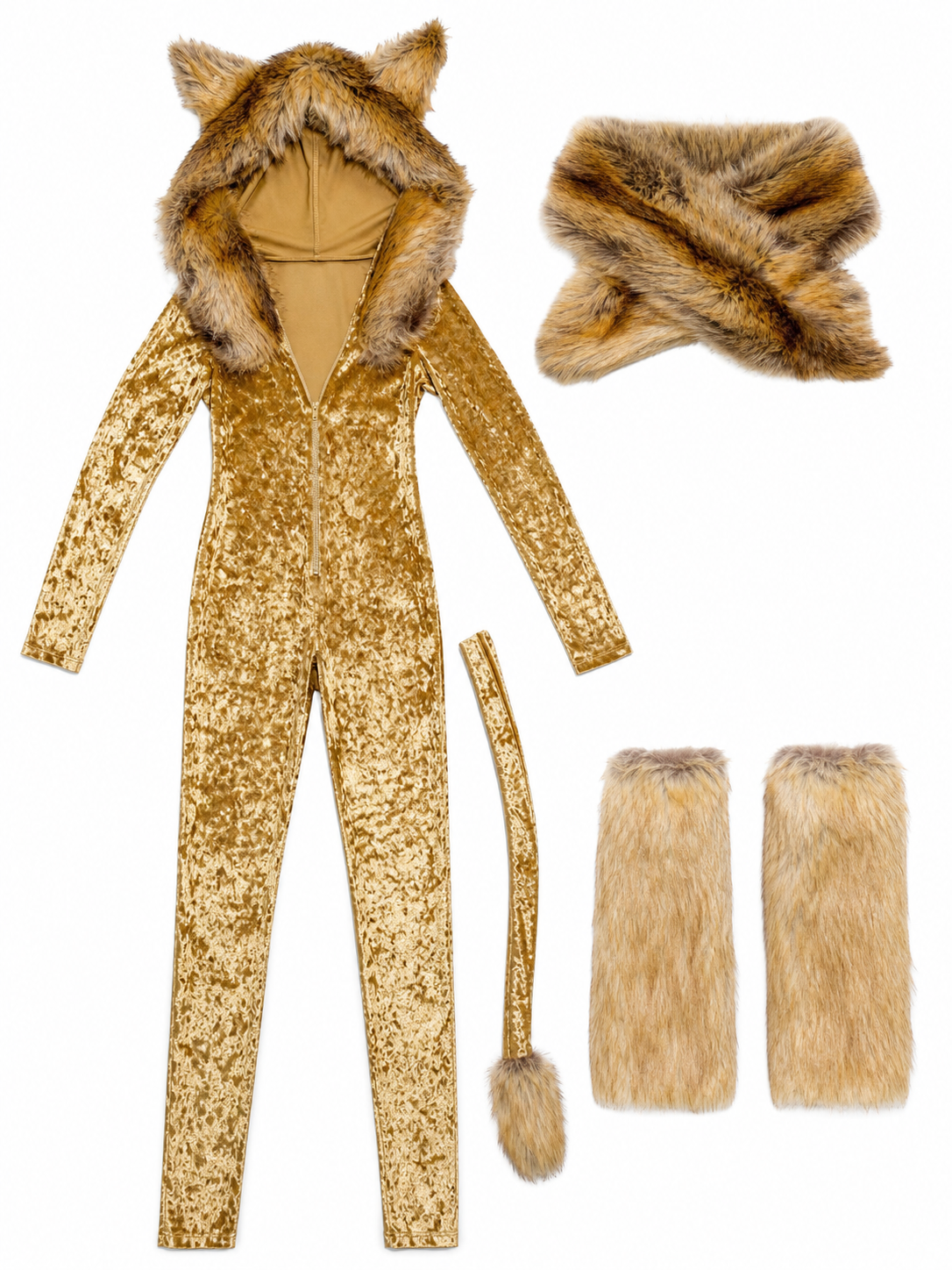 Lion cosplay costume with hood and tail included items