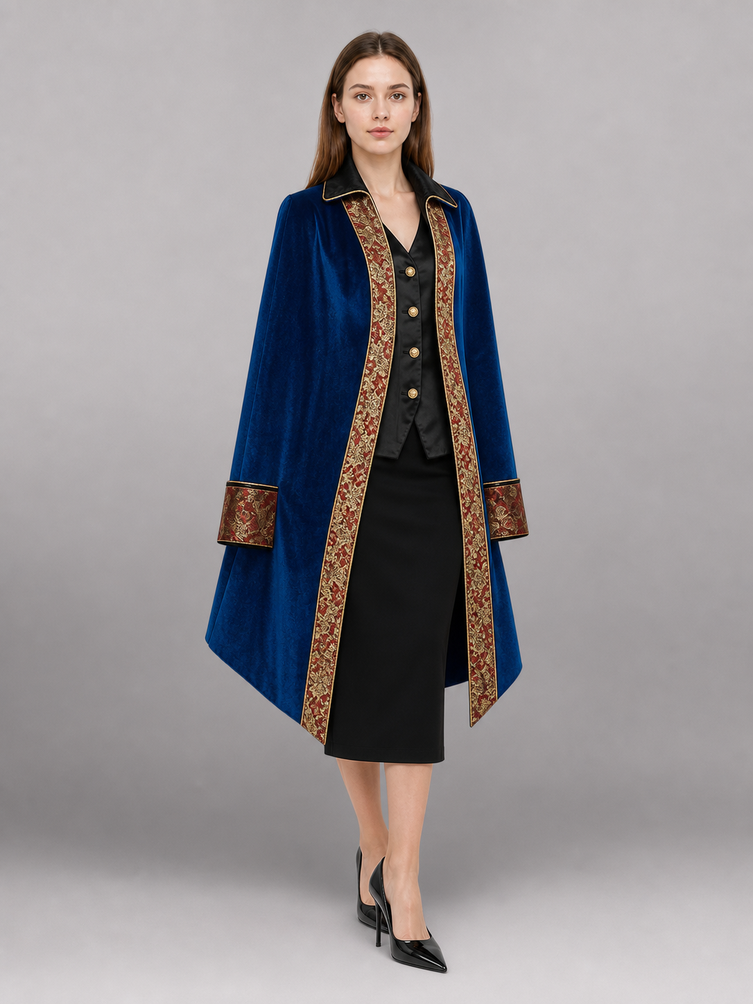 Vintage-Style Blue Carnival Tailcoat