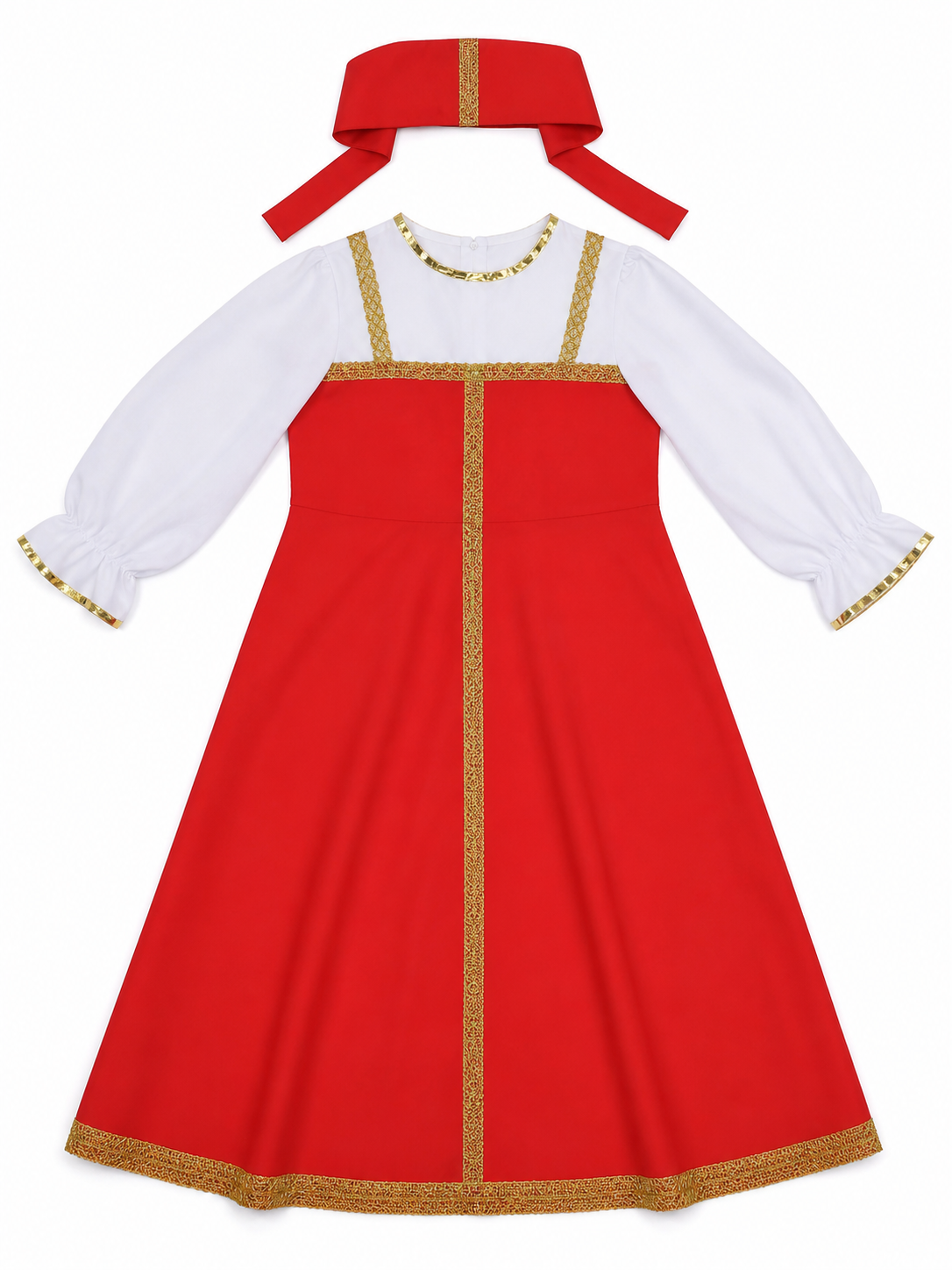 Russian Folk Midi Dress with Hat included items 2