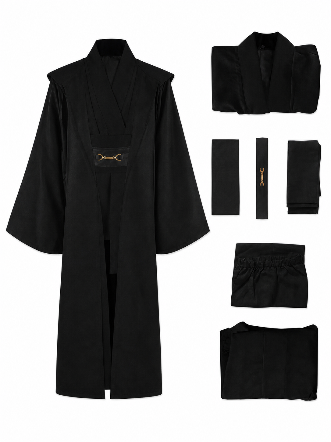 Obi-Wan Kenobi Cosplay Costume, Black Robe