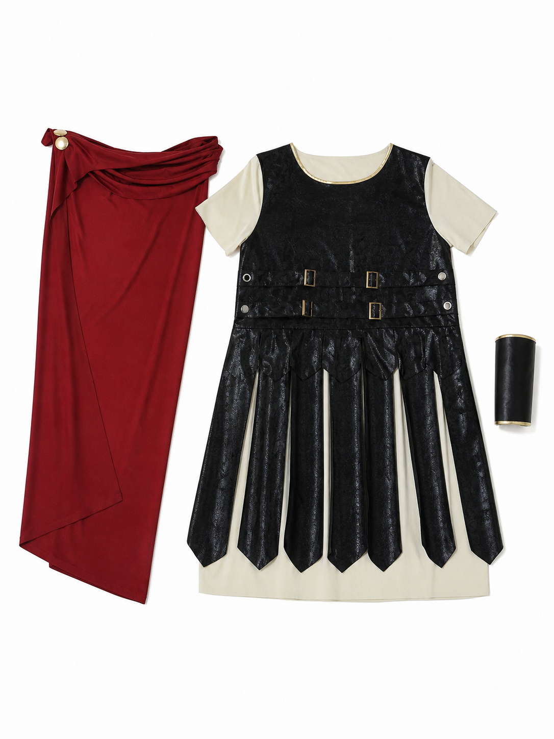 Character Costume: Retro Dress with Cape and Belts included items