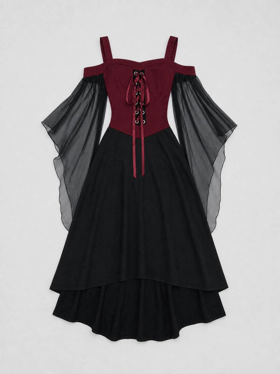 Gothic Lace-Up Strappy Dress