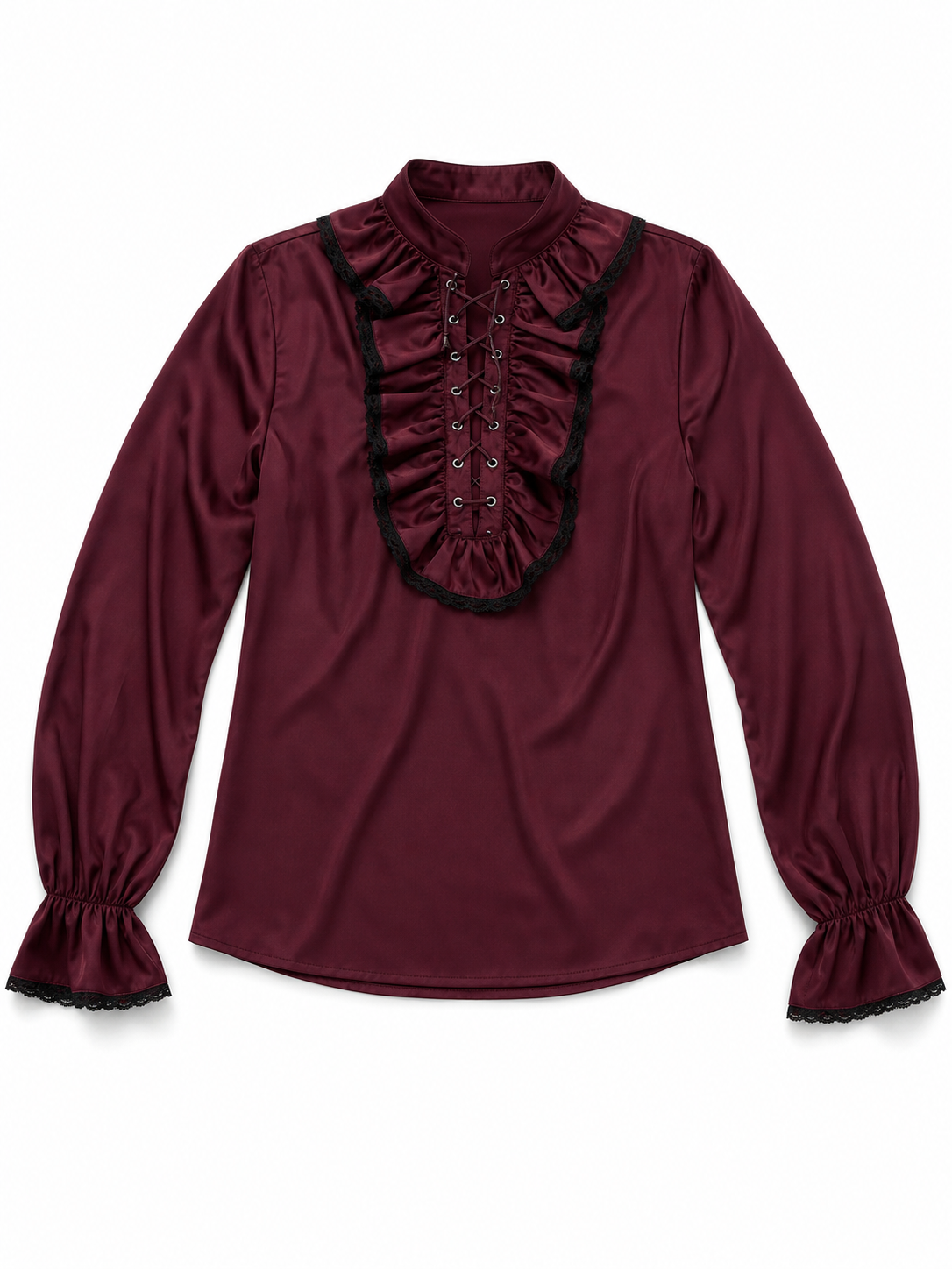 Cosplay Shirt with Jabot and High Collar included items