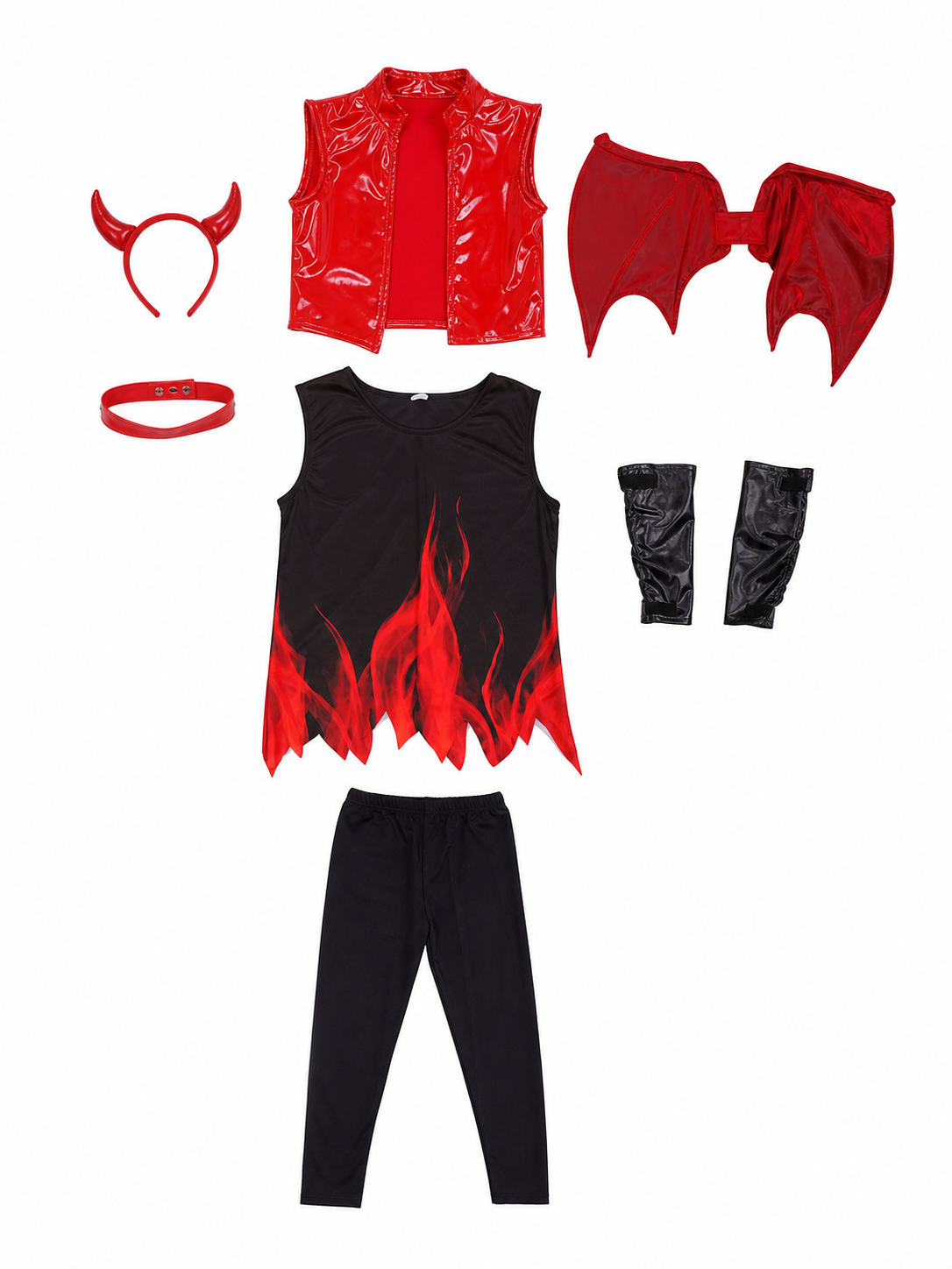 Halloween Devil Costume with Accessories included items