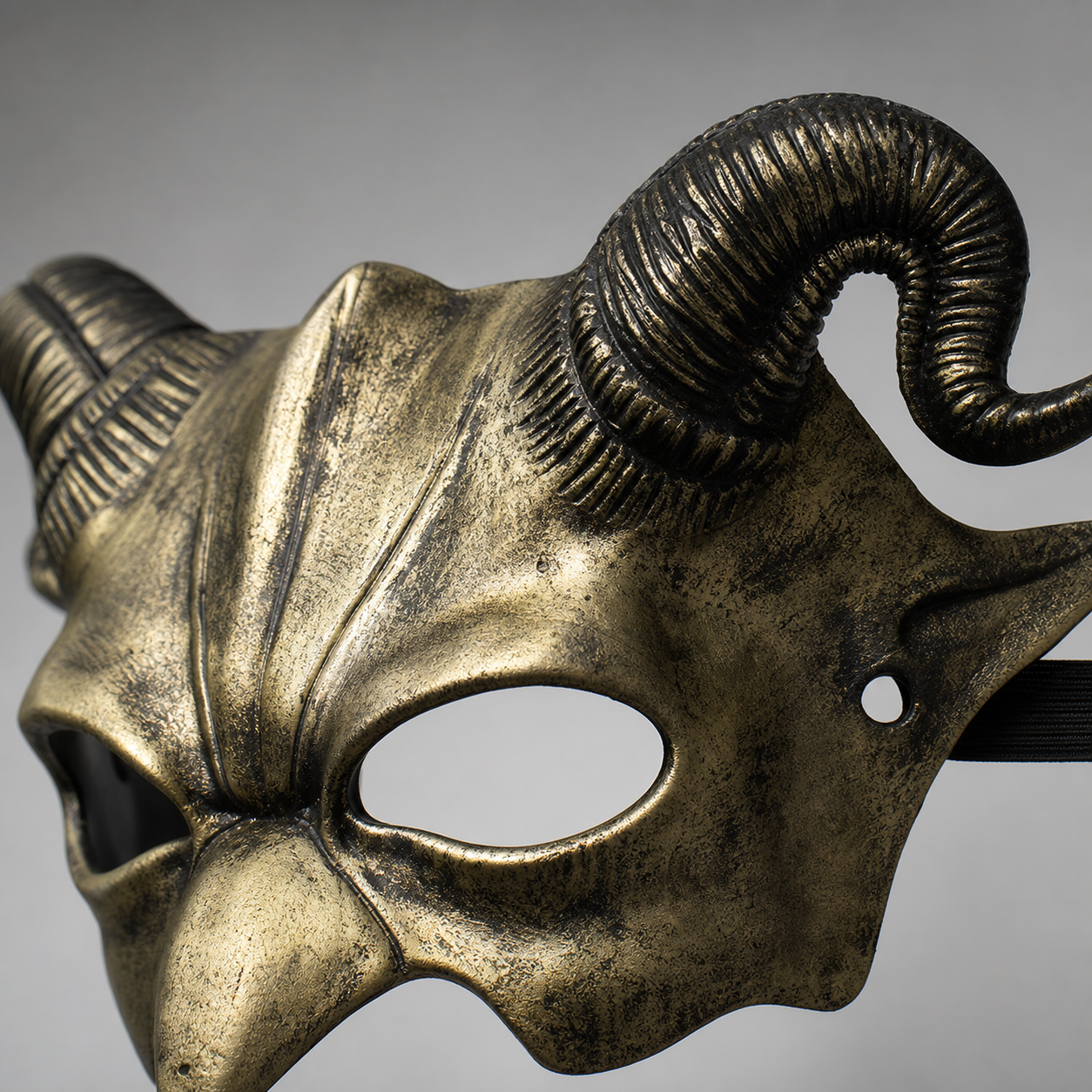 Demonic half mask for Halloween and cosplay
