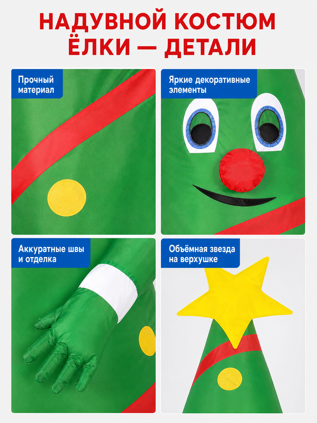 Christmas Tree Ornament with a Smile and a Star detail view
