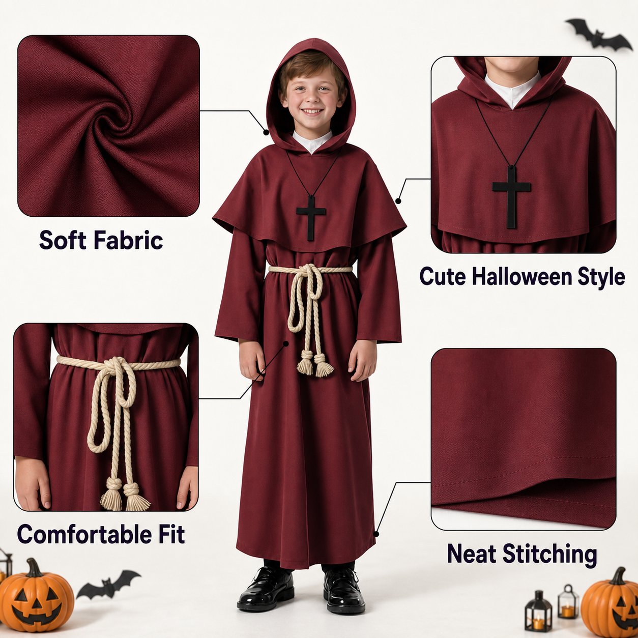 Red Hooded Priest Costume