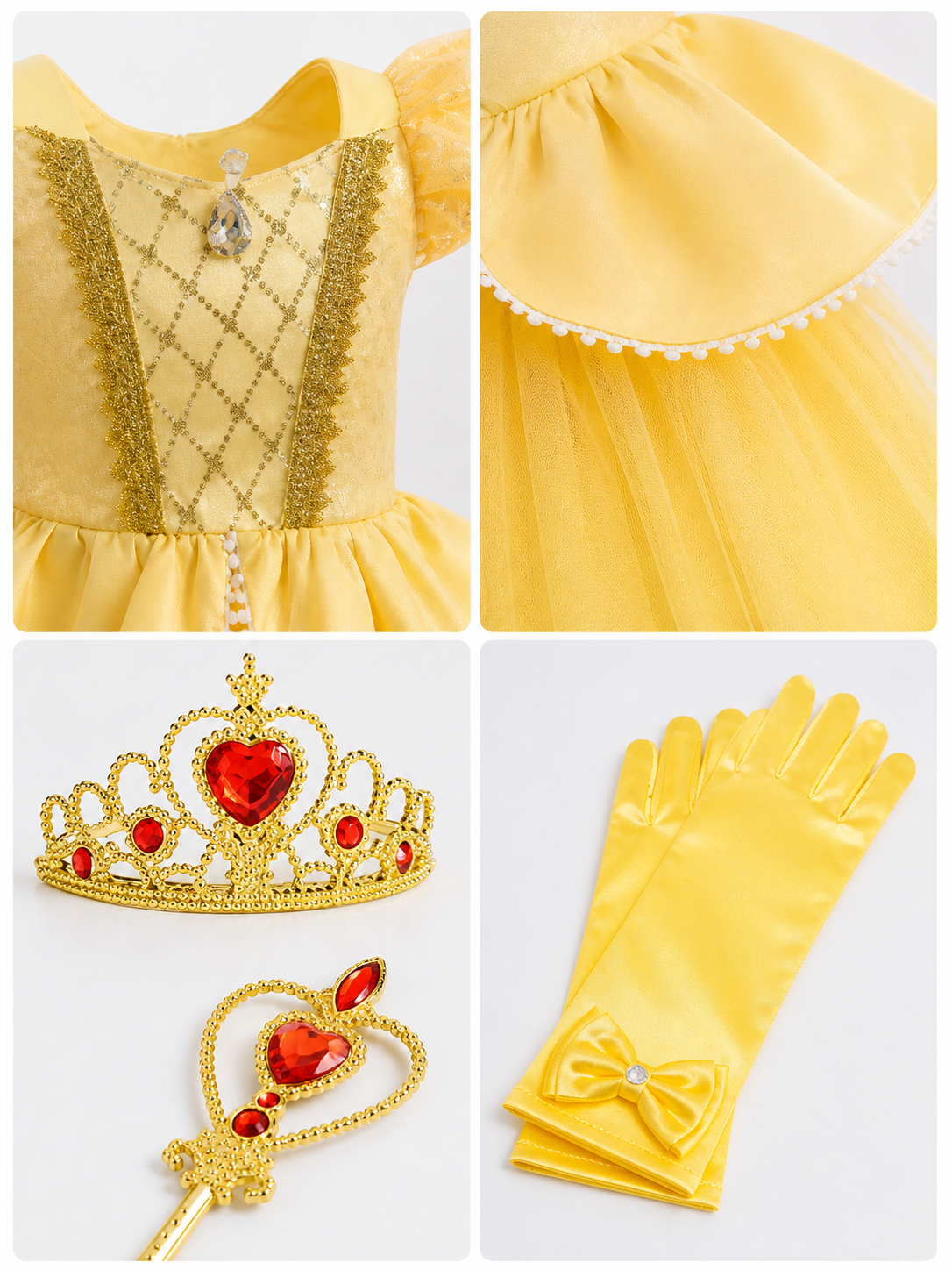 Princess Costume in a Yellow Dress for Halloween