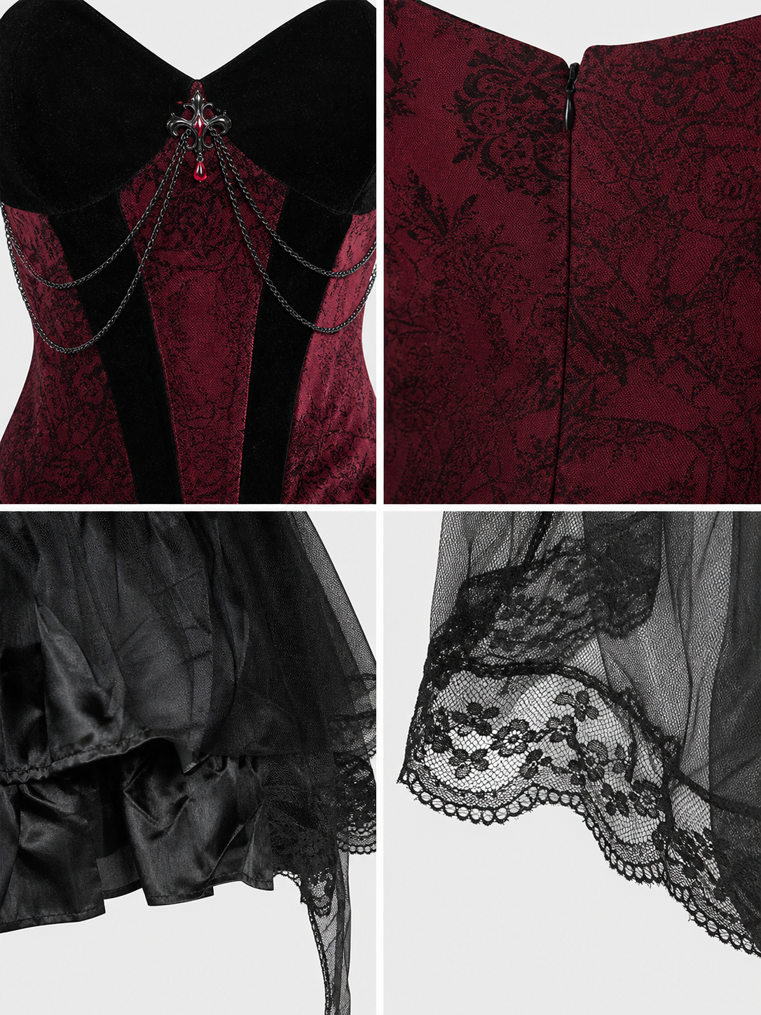 Vampire Costume: Corset-Style Top and Skirt